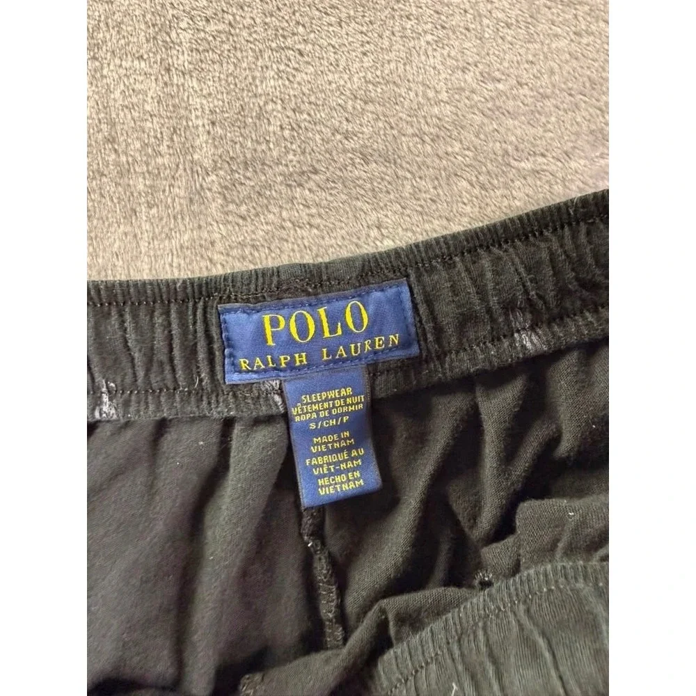Polo Ralph Lauren Sleepwear Men's Pajama Pants S Black Drawstring Closure Cotton
